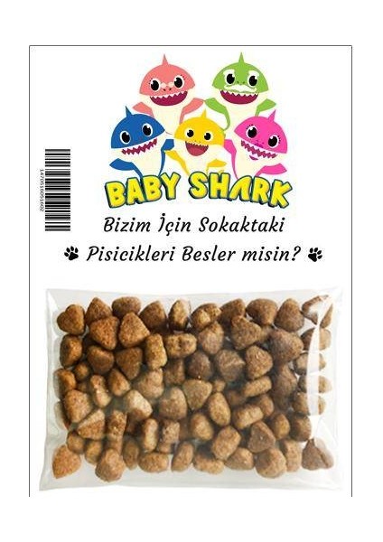 Baby Shark Hediyelik Kedi Maması 5 Adet