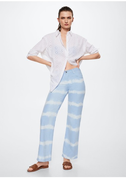 Geniş Paça Batik Jean