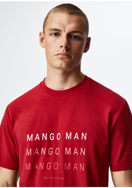 Mango Man Logo Baskılı Tişört