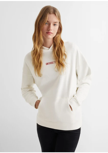 Mango Baskılı Mesajlı Sweatshirt