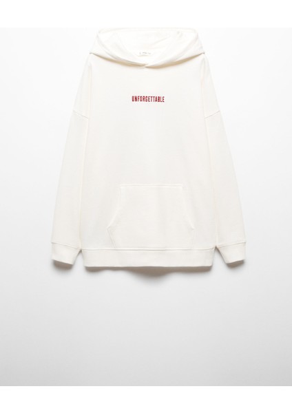 Baskılı Mesajlı Sweatshirt