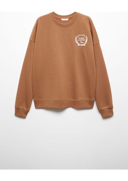 Baskılı Mesajlı Sweatshirt