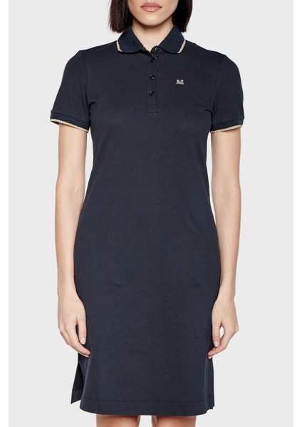 Streç Pamuklu Regular Fit Polo Yaka Mini Elbise Kadın Elbise 3DTA56 TJ9DZ 1555