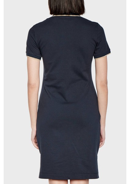 Streç Pamuklu Regular Fit Polo Yaka Mini Elbise Kadın Elbise 3DTA56 TJ9DZ 1555