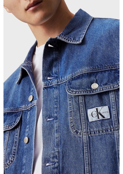 Calvin Klein Pamuklu Regular Fit Kot Ceket J30J3257501A4 Erkek Kot Ceket J30J325750 1A4