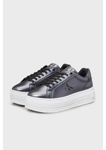Metalik Deri Platform Sneaker Ayakkabı YW0YW014640GT Bayan Ayakkabı YW0YW01464 0gt
