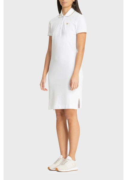 Streç Pamuklu Regular Fit Polo Yaka Mini Elbise Kadın Elbise 3DTA56 TJ9DZ 1100