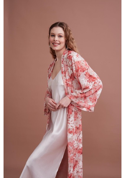 Mercan Kadın Saten Gecelik Sabahlık Takım modelleri