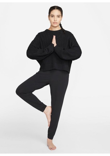 Standart Siyah - Gri - Gümüş Kadın Eşofman Altı DM7037-010 W Ny Df Flc Jogger 7/8