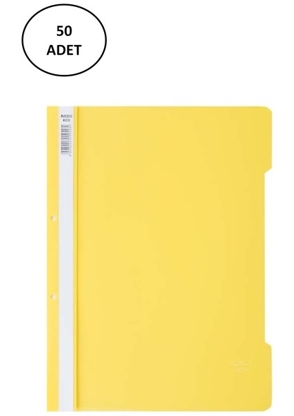 Plastik Telli Dosya Eco 50 Li Sarı