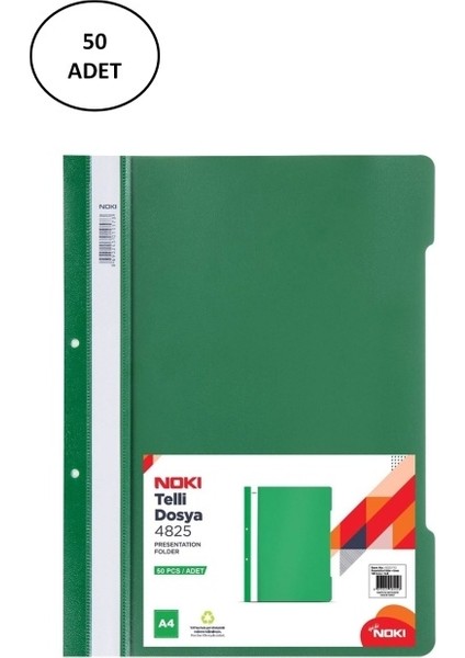 Eco Telli Dosya Yeşil 50 Li