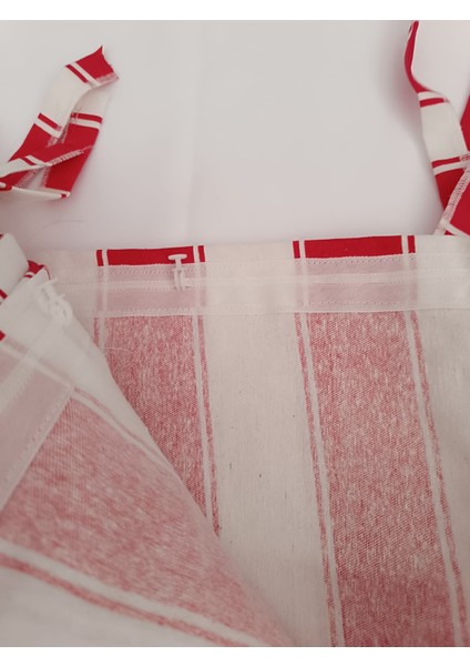 Balkon Perdesi Kırmızı/beyaz modelleri