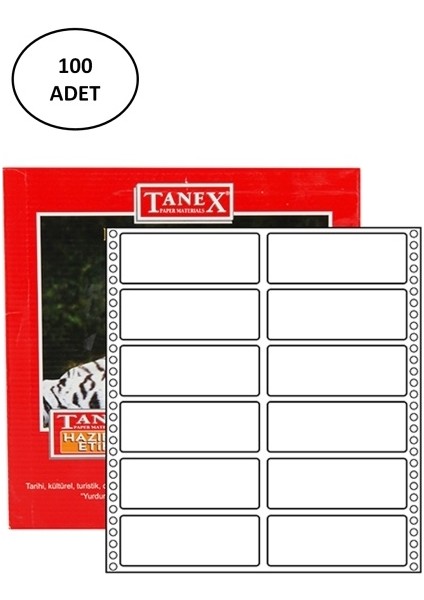 Taneks 35X97 mm Bilgisayar Etiketi 100 Lü