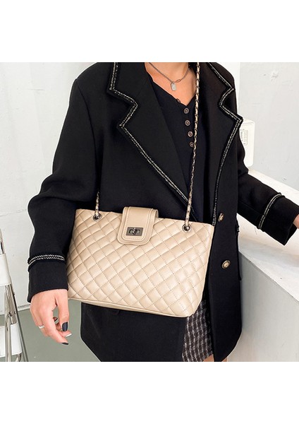 Bayan Tote Çanta Deri Kadın Yüksek Kapasiteli Omuz Çantası Zincir Handbags (Yurt Dışından) fırsatları