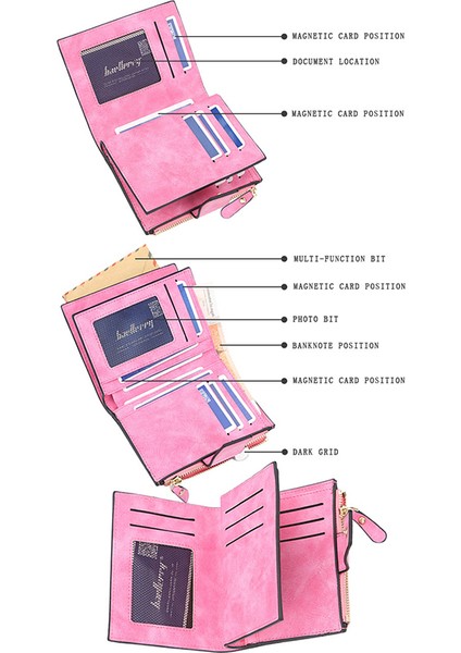Fermuar Cüzdan Kadın Pu Deri Çanta Kart Sahibinin (Yurt Dışından)