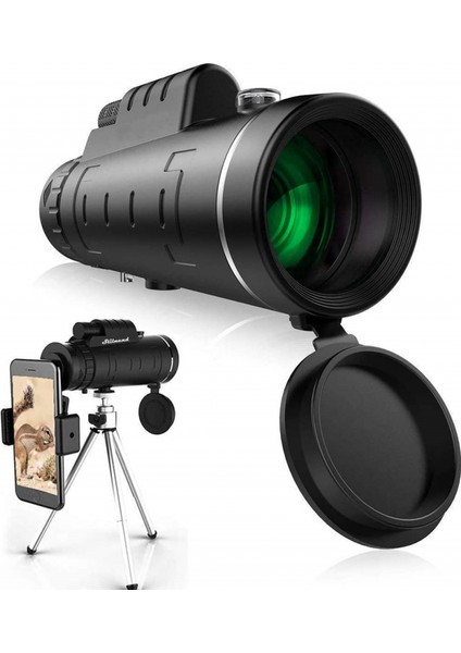 Profesyonel Hd Teleskop Monoküler Gece Güçlü Dürbün Su Geçırmez Mini Cep Zoom Akıllı Telefon Kamp 40X60 (Yurt Dışından)