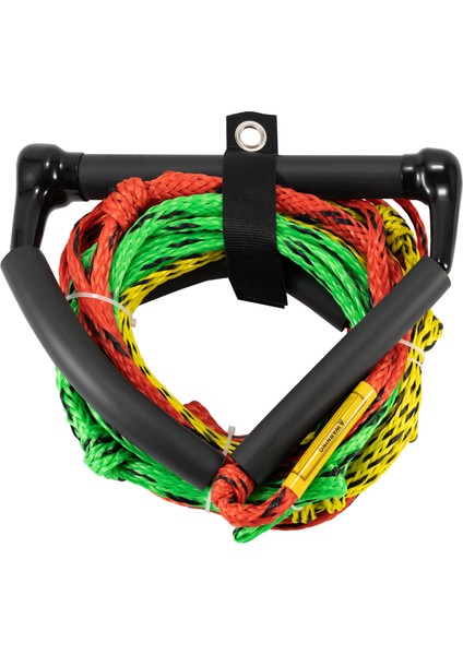 75FT Su Kayağı Halatı, Wakeboard Halatı - 4 Bölümlü, 12.4" Eva Ergonomik Tutamaçlı Yüzen Sap - 1-2 Kişilik Tüp Çekme Halatı - Kneeboard Için Tekne Çekme Halatı (Yurt Dışından)