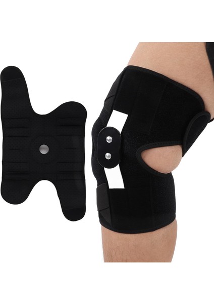 Askılı ve Yan Patella Stabilizatörlü Menteşeli Dizlik Desteği - Spor Ağrısını Gidermek Için Ayarlanabilir Diz Eklemi Pedleri - Dayanıklı Malzeme ve Rahat Hareket Için Serbest Ayarl (Yurt Dışından)