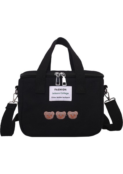 Ayı Işlemeli Isı Yalıtımı Anne Çantası Çok Fonksiyonlu Anne ve Bebek Çantası Crossbody Moda Anne Çantası (Yurt Dışından)