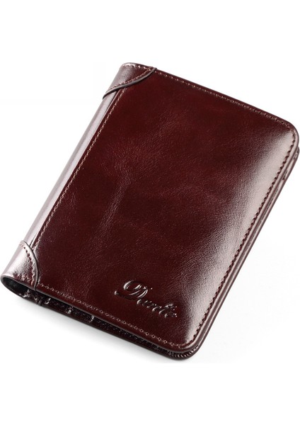 Erkek Parlak Cüzdan Kısa Dana Cüzdanı (Yurt Dışından)