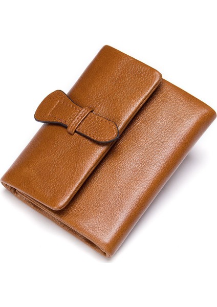 Retro Kısa Çoklu Kart Yuvası Sığır Derisi Kadın Cüzdanı (Yurt Dışından)