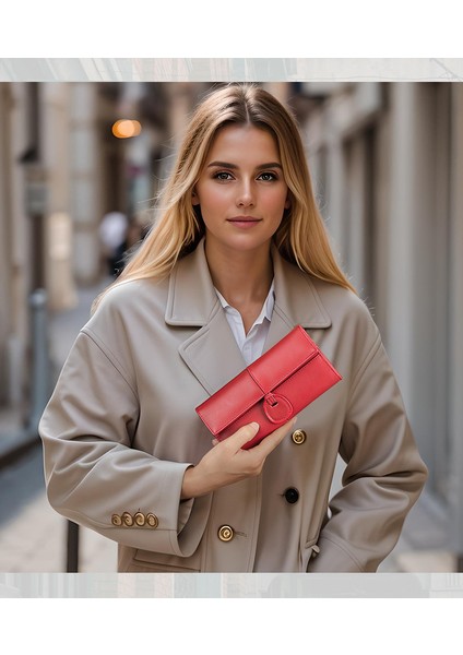 Hakiki Deri Büyük Kapasiteli Çoklu Kart Minimalist Tasarım Uzun Cüzdan (Yurt Dışından) fırsatları