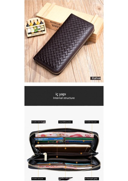 Erkek Ekose Uzun Deri Cüzdan (Yurt Dışından) fırsatları