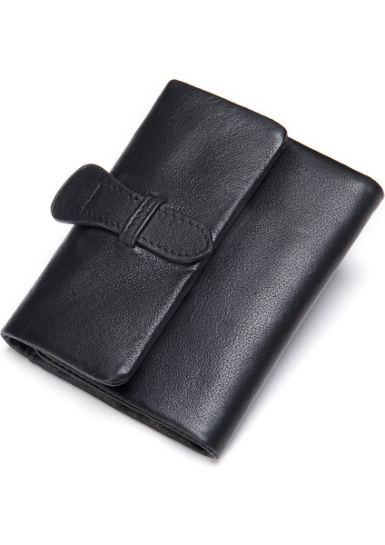 Retro Kısa Çoklu Kart Yuvası Sığır Derisi Kadın Cüzdanı (Yurt Dışından)