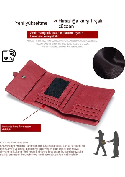 Retro Kısa Çoklu Kart Yuvası Sığır Derisi Kadın Cüzdanı (Yurt Dışından) modelleri