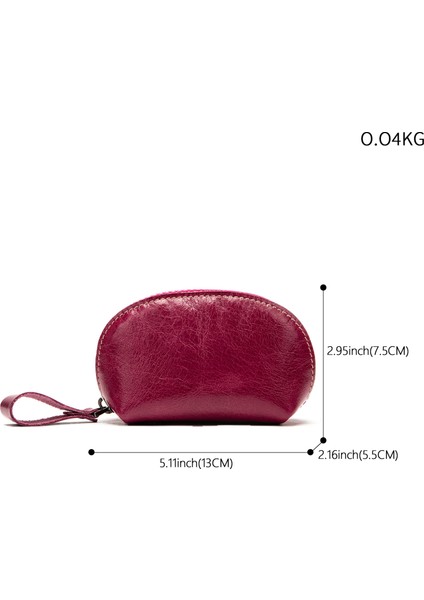 Mini Kompakt Üst Katman Yumuşak Deri Kadın Fermuarlı Anahtar Çantası Cüzdanı (Yurt Dışından) indirimleri