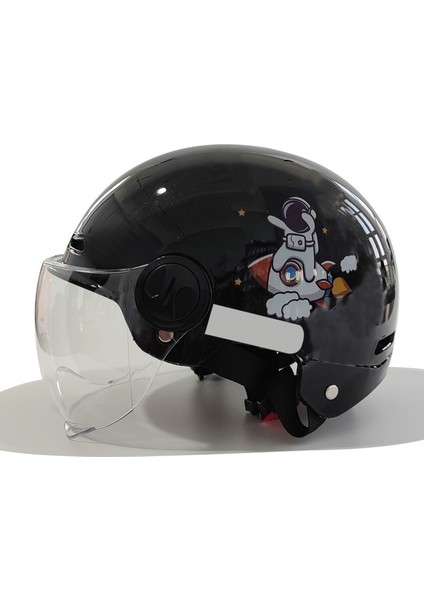 Unisex Dört Mevsim Elektrikli Araç Motosiklet Kaskı Yarım Kask (Yurt Dışından)