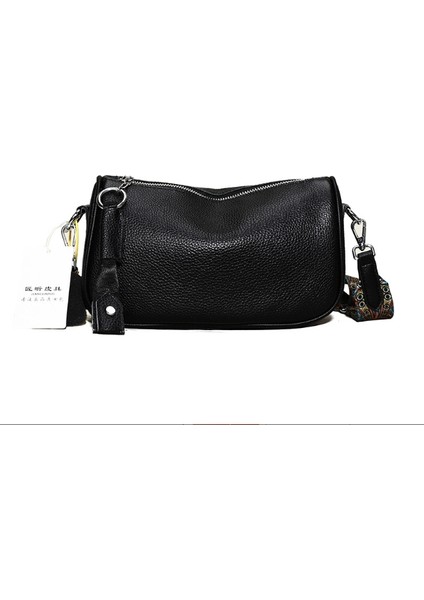 Hakiki Deri Büyük Kapasiteli Omuz Crossbody Çanta Ilk Katman Inek Derisi Yastık Çantası (Yurt Dışından)