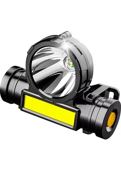 Şarj Edilebilir LED Far 3 Modu Kafa Lambası El Fenerleri Su Geçırmez Lamba Açık Kamp Yürüyüş (Yurt Dışından)