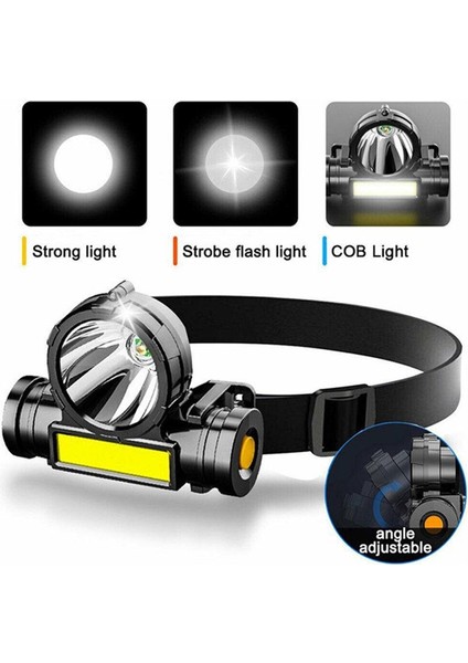 Şarj Edilebilir LED Far 3 Modu Kafa Lambası El Fenerleri Su Geçırmez Lamba Açık Kamp Yürüyüş (Yurt Dışından) fiyatları