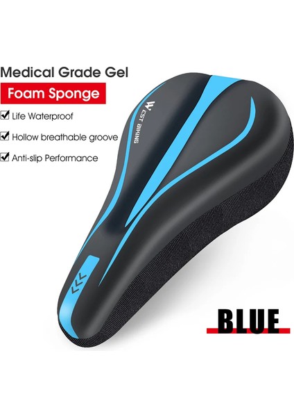 Kalınlaşmak Rahat Bisiklet Sele Kılıfı Pu Deri Jel Silikon Bisiklet Klozet Kapağı Yumuşak Sünger Darbeye Dayanıklı Mtb Yol Bisikleti Yastık (Yurt Dışından) fırsatları