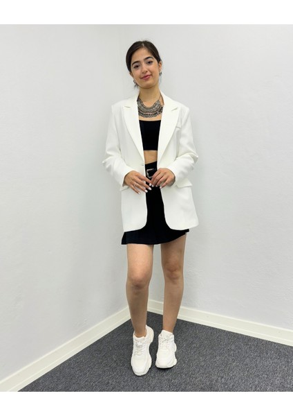 Deq Fashion Oversize Salaş Astarlı Blazer Ceket