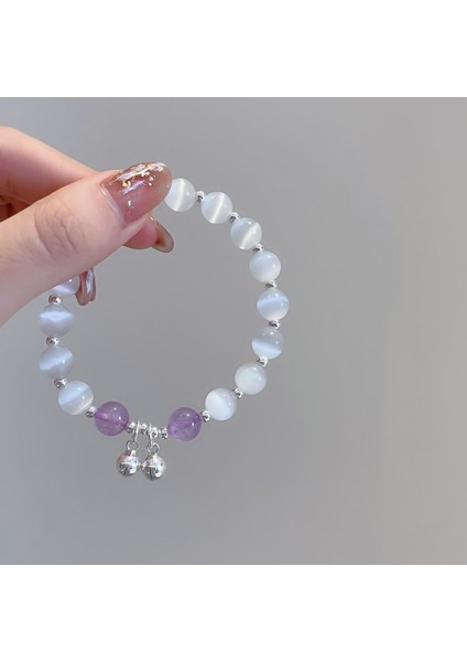 Kedilerin Gözleri Taşı Mavi Ay Hafifi Bell Bracelet (Yurt Dışından)