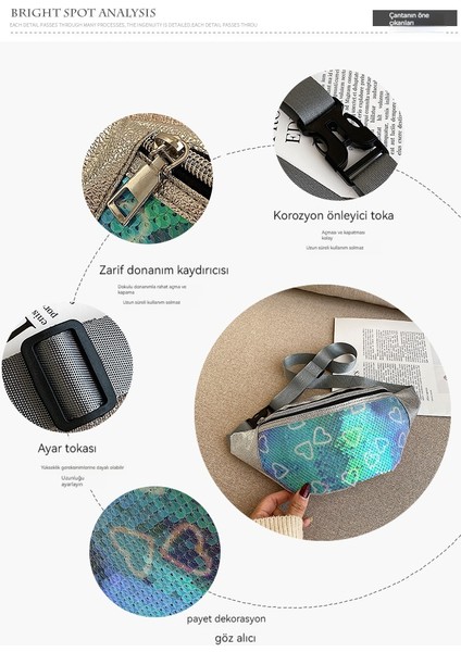 Ins Pullu Bel Çantası Kadınların Yeni Cep Telefonu Crossbody Çantası (Yurt Dışından) fırsatları