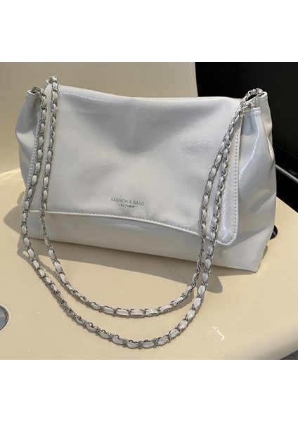 Bayan Tote Çanta Yüksek Kapasiteli Deri Kadın Omuz Çantası Zincir Handbags (Yurt Dışından)