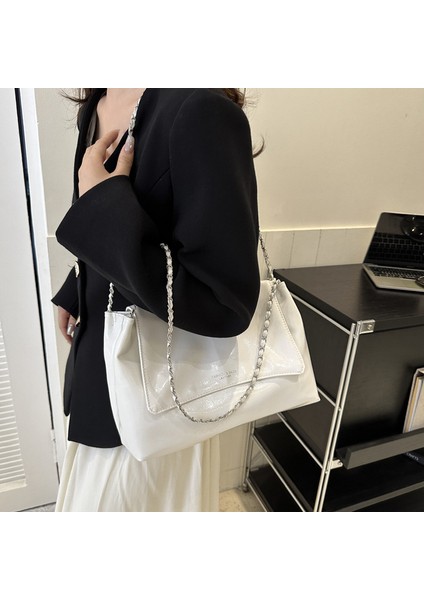 Bayan Tote Çanta Yüksek Kapasiteli Deri Kadın Omuz Çantası Zincir Handbags (Yurt Dışından) fiyatları