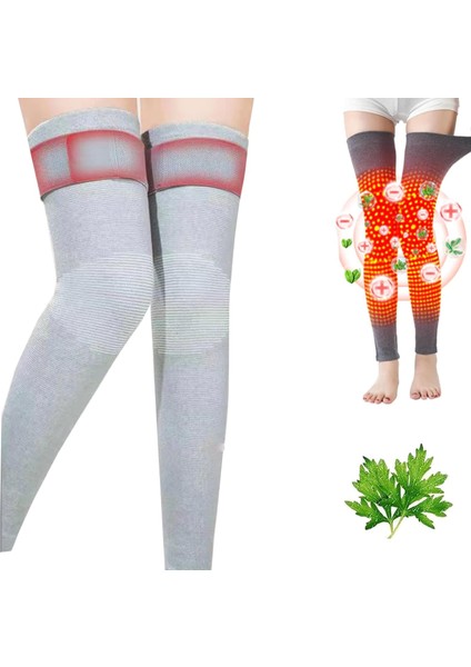 Termal Diz Desteği, Tiworl Radyofrekans Bitkisel Termal Diz Desteği, Pelin Akupresür Şekillendirme Dizlik, Kadın Erkek Dizlik (Gri-Kayışlı, L: 121-154LB) (Yurt Dışından)