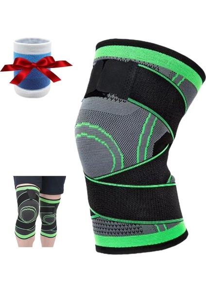 Hutena Rodillera Pro, Dizlik Desteği, Kadın Erkek Için Diz Sıkıştırma Kolu, Hutena Rodillera Basınç Kayışlı Profesyonel Dizlik (Yeşil * 1 Adet, Xl) (Yurt Dışından)