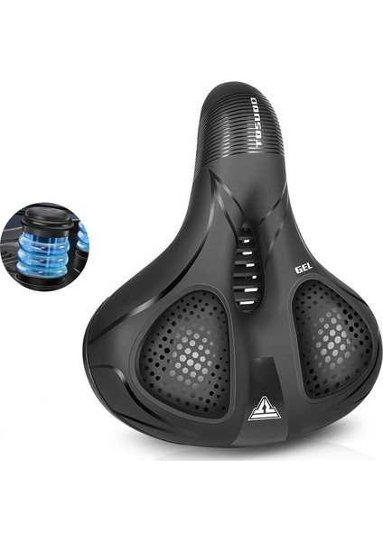 Bisiklet Koltuğu Rahat ve Nefes Alabilir Bisiklet Sele Yastığı Suya Dayanıklı, Mtb Dağ Yol Bisikleti Için Çift Şok Emici (Yurt Dışından)