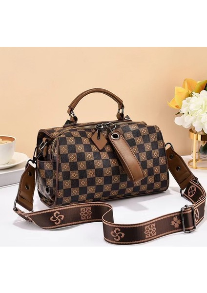 Yeni Dama Tahtası Çanta Boston Büyük Kapasiteli Çanta Moda Yastık Çanta Omuz Çantası Kadın Çantaları (Yurt Dışından)