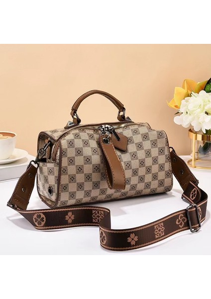 Yeni Dama Tahtası Çanta Boston Büyük Kapasiteli Çanta Moda Yastık Çanta Omuz Çantası Kadın Çantaları (Yurt Dışından) modelleri