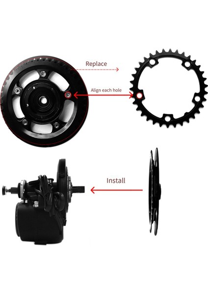 Tongsheng Tsdz2 Tsdz-2b Orta Tahrik Motoru 52 T Aynakol Zincir Halkası Tekerlek Elektrikli Bisiklet Bisiklet Için (Yurt Dışından) fırsatları