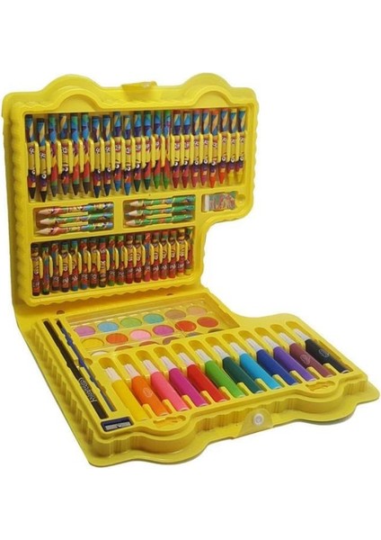 Boya ve Aktivite Seti 64 Parça 1 Paket Play Doh Kırtasiye Seti Kuru Boya Sulu Boya Pastel Boya Keçeli Kalem