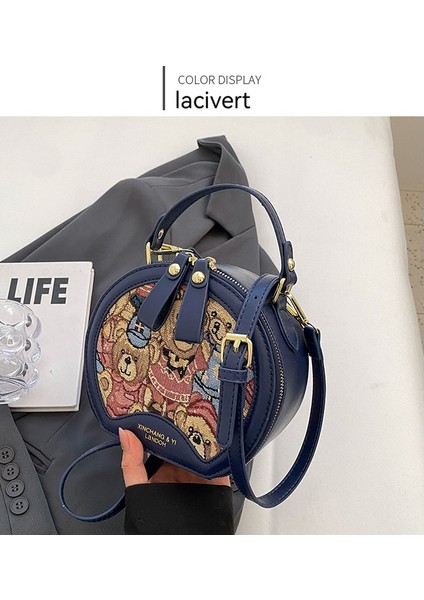 Omuz Çantası Crossbody Çanta Yuvarlak (Yurt Dışından)