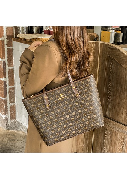 Yaz Işe Gidip Geliş Büyük Kapasiteli Tote Çanta Moda Mizaç Omuz Çantası (Yurt Dışından)