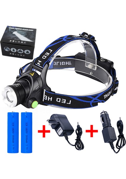 Kafaya Monte T6 Şarj Indüksiyon Far LED Açık Hava Balıkçılığı Gece Balıkçılığı Far (Yurt Dışından)